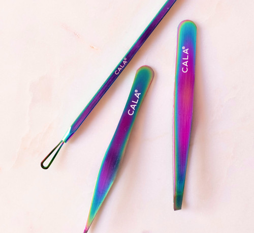 Cala IRIDESCENT TWEEZER DUO (POINT & SLANT)