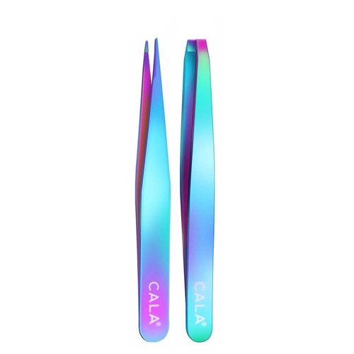 cala IRIDESCENT TWEEZER DUO (POINT & SLANT)