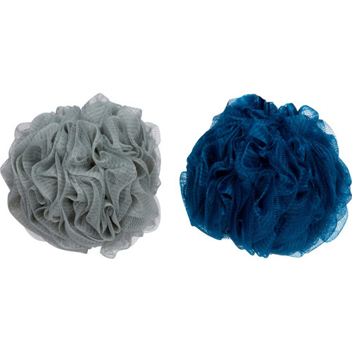 Cala JUMBO BATH PUFFS: GREY/BLUE 2PCS