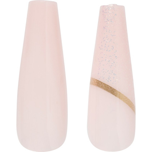 Cala LAVISH TOUCH | LONG COFFIN LIGHT PINK W/ GLITTER