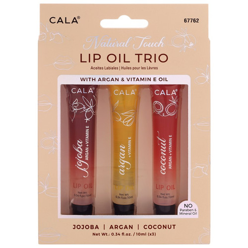 cala LIP OIL TRIO: JOJOBA ARGAN COCONUT