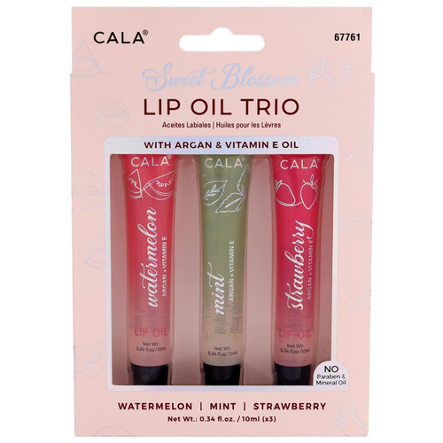 cala LIP OIL TRIO: MINT WATERMELON STRAWBERRY