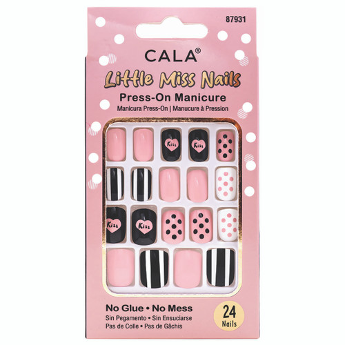 cala LITTLE MISS NAILS: BLACK/PINK