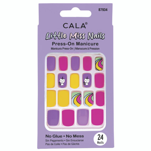 cala LITTLE MISS NAILS: PURP/YELLOW