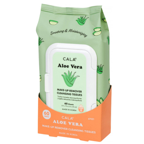 cala CALA MAKEUP REMOVER CLEANSING TISSUES: ALOE VERA (60 SHEETS)