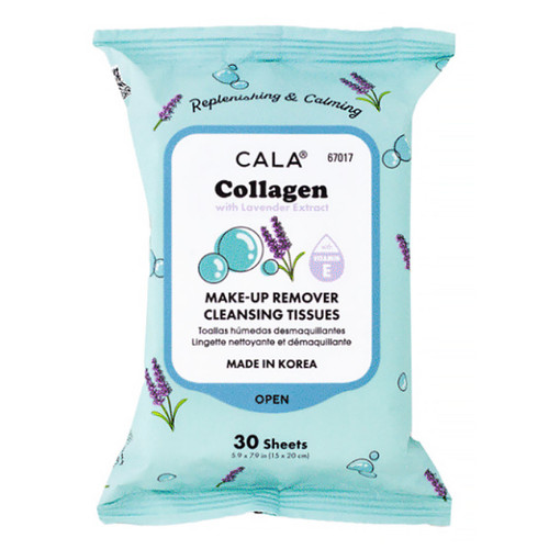 cala CALA MAKEUP REMOVER CLEANSING TISSUES: COLLAGEN (30 SHEETS)