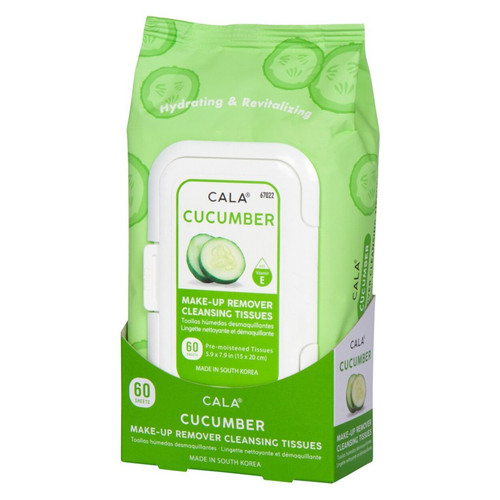 cala CALA MAKEUP REMOVER CLEANSING TISSUES: CUCUMBER (60 SHEETS)