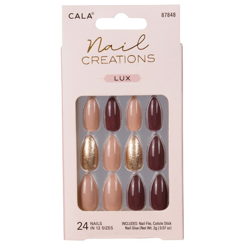 cala NAIL CREATIONS LUX | STILETTO WARM BROWNS
