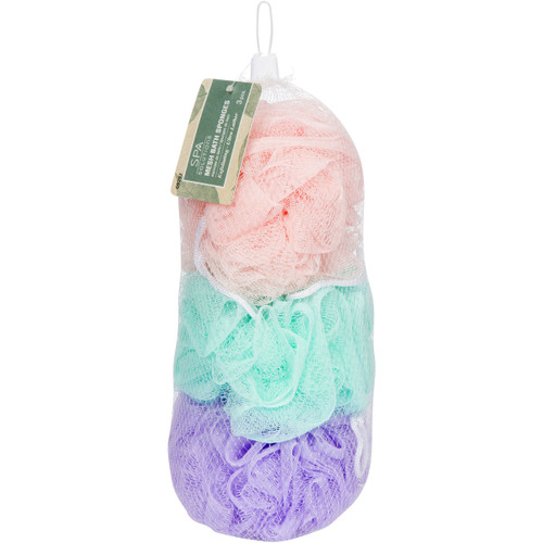 Cala NEW MESH SPONGE SET(3PCS: LAVENDER/MINT/PINK)