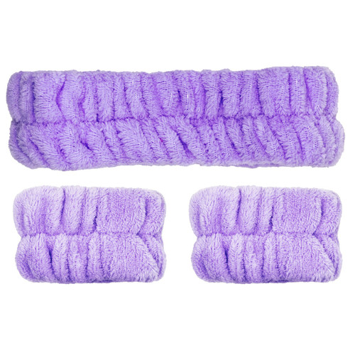 Cala PLUSH HEADBAND & WRISTBAND SET (LAVENDER)