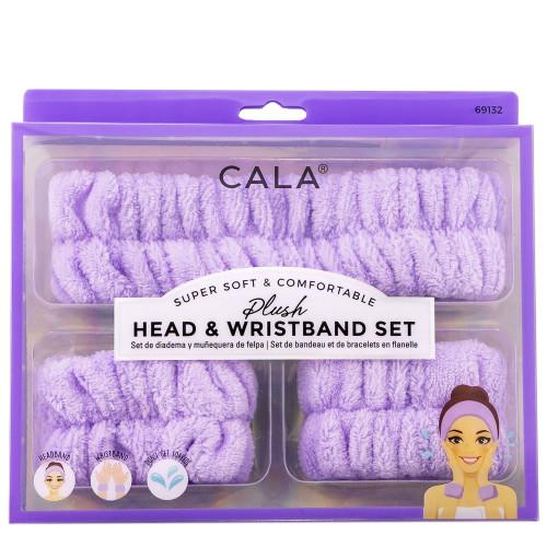 cala PLUSH HEADBAND & WRISTBAND SET (LAVENDER)