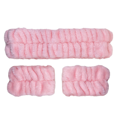 Cala PLUSH HEADBAND & WRISTBAND SET (PEACH)
