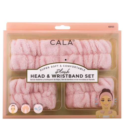 cala PLUSH HEADBAND & WRISTBAND SET (PEACH)