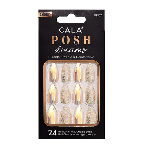 cala POSH DREAMS | SHORT OVAL PEACH/GLITTER