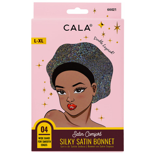cala SATIN COMFORT BONNET: SHINY SILVER