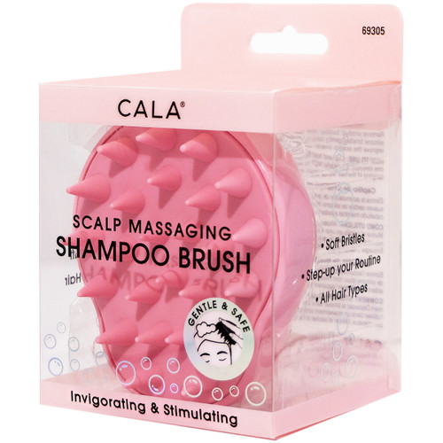 cala SCALP MASSAGING SHAMPOO BRUSH: PINK