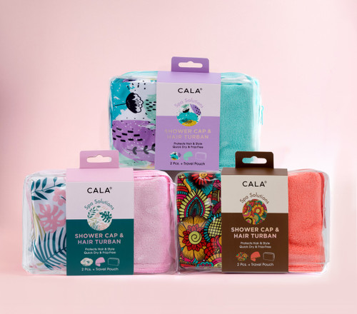 Cala SHOWER CAP & HAIR TURBAN | FLOWER POWER