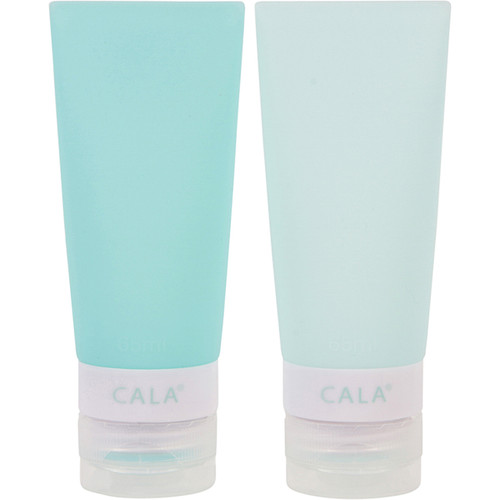 cala SILICONE TRAVEL BOTTLES: MINT (2 bottles / 2.2oz )