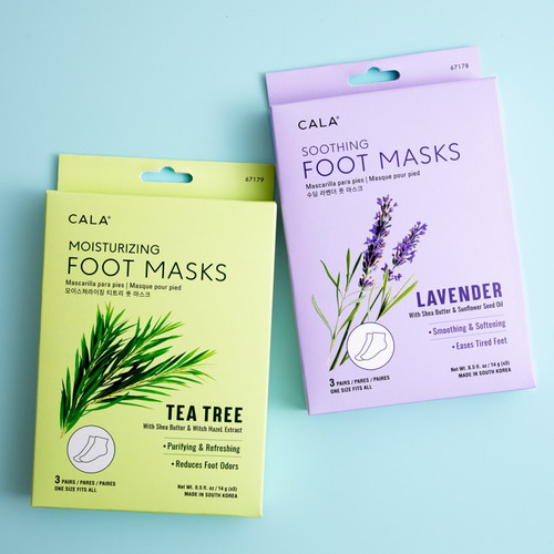 Cala SOOTHING FOOT MASK: LAVENDER (3 PAIRS)
