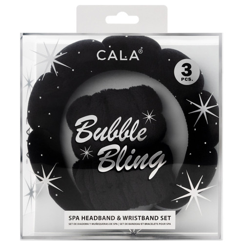 cala SPA HEADBAND & WRISTBAND SET (BLACK)