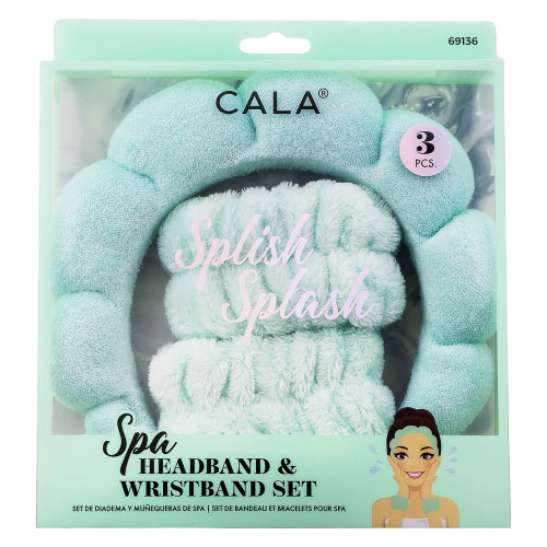 cala SPA HEADBAND & WRISTBAND SET (MINT)