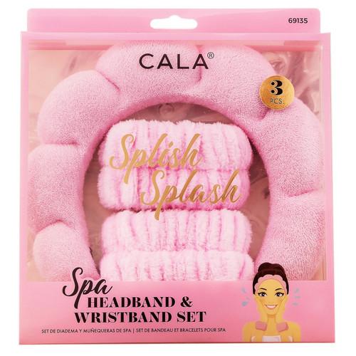 cala SPA HEADBAND & WRISTBAND SET (PINK)