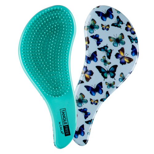 cala TANGLE FREE HAIR BRUSH: BLUE MORPHO
