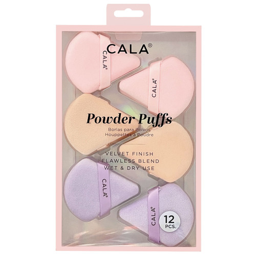 cala VELVET POWDER PUFFS | NUDE/PINK (12PCS)