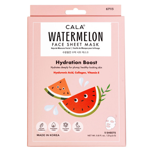 cala WATERMELLON SHEET MASK (5 PKS)