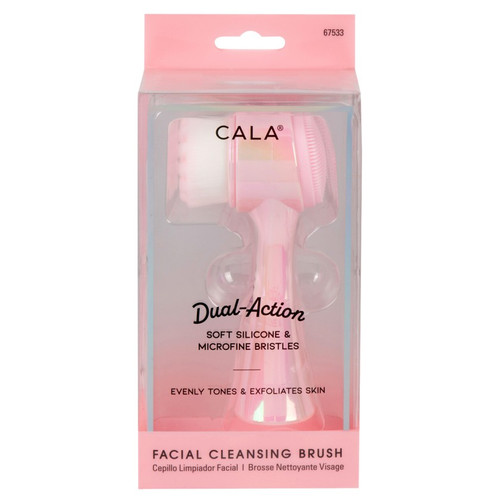 Cala DUAL-ACTION FACIAL CLEANSING BRUSH (IRIDESCENT PINK)