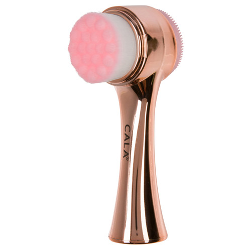 cala DUAL-ACTION FACIAL CLEANSING BRUSH (ROSE GOLD & PINK)