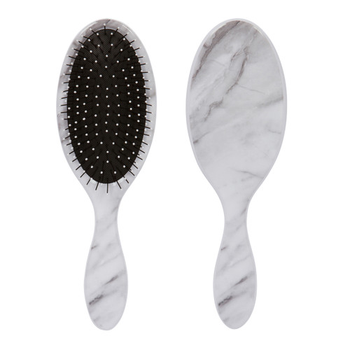 cala HAIR DETANGLER: WET-N-DRY BRUSH (BLACK/WHITE MARBLE)