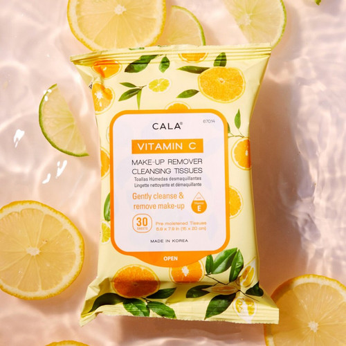 Cala MAKEUP REMOVER CLEANSING TISSUES: VITAMIN C (30 SHEETS)