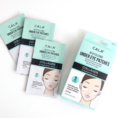 Cala UNDER EYE PATCHES: COLLAGEN & HYALURONIC ACID (5/PK)