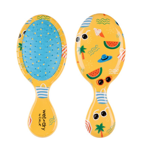 cala WET-N-DRY MINI DETANGLING HAIR BRUSH (TROPICAL VACATION)