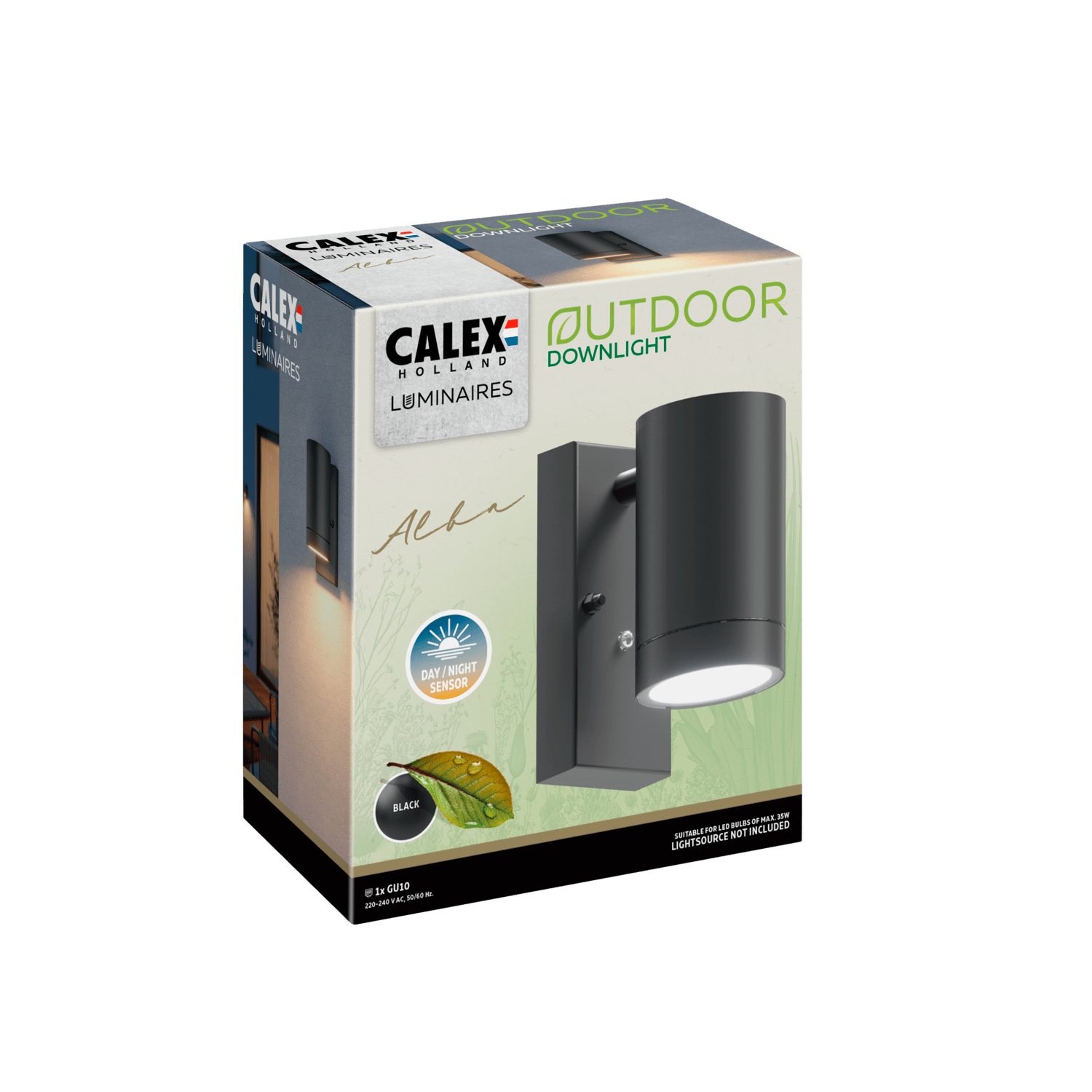 Calex Calex Alba Wall Light - GU10 - Black