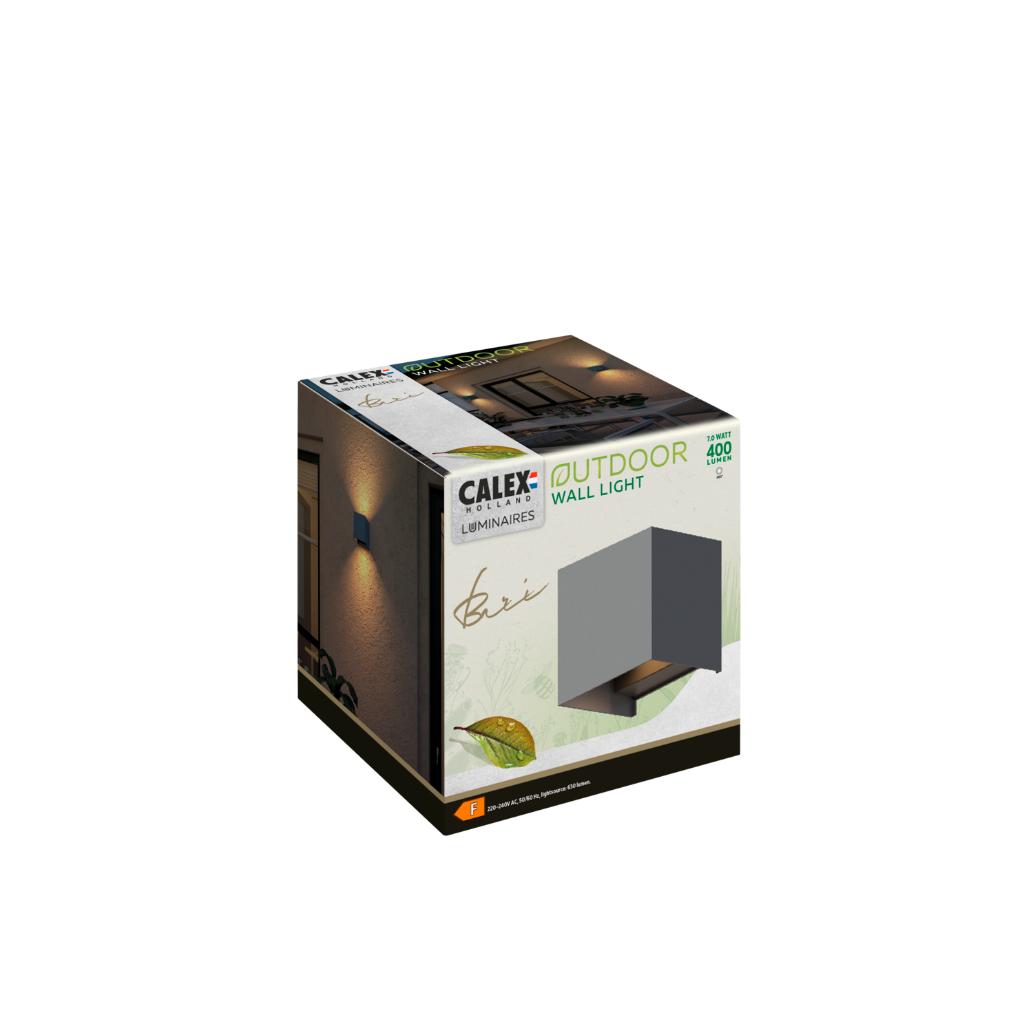 Calex Calex Bari LED Wall Light - Up & Down - Anthracite