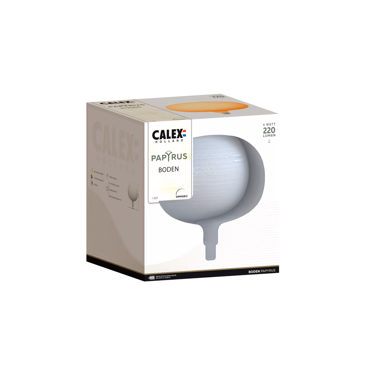 Calex Calex Boden - E27 - Filament - Papyrus - 4W - Dimmable