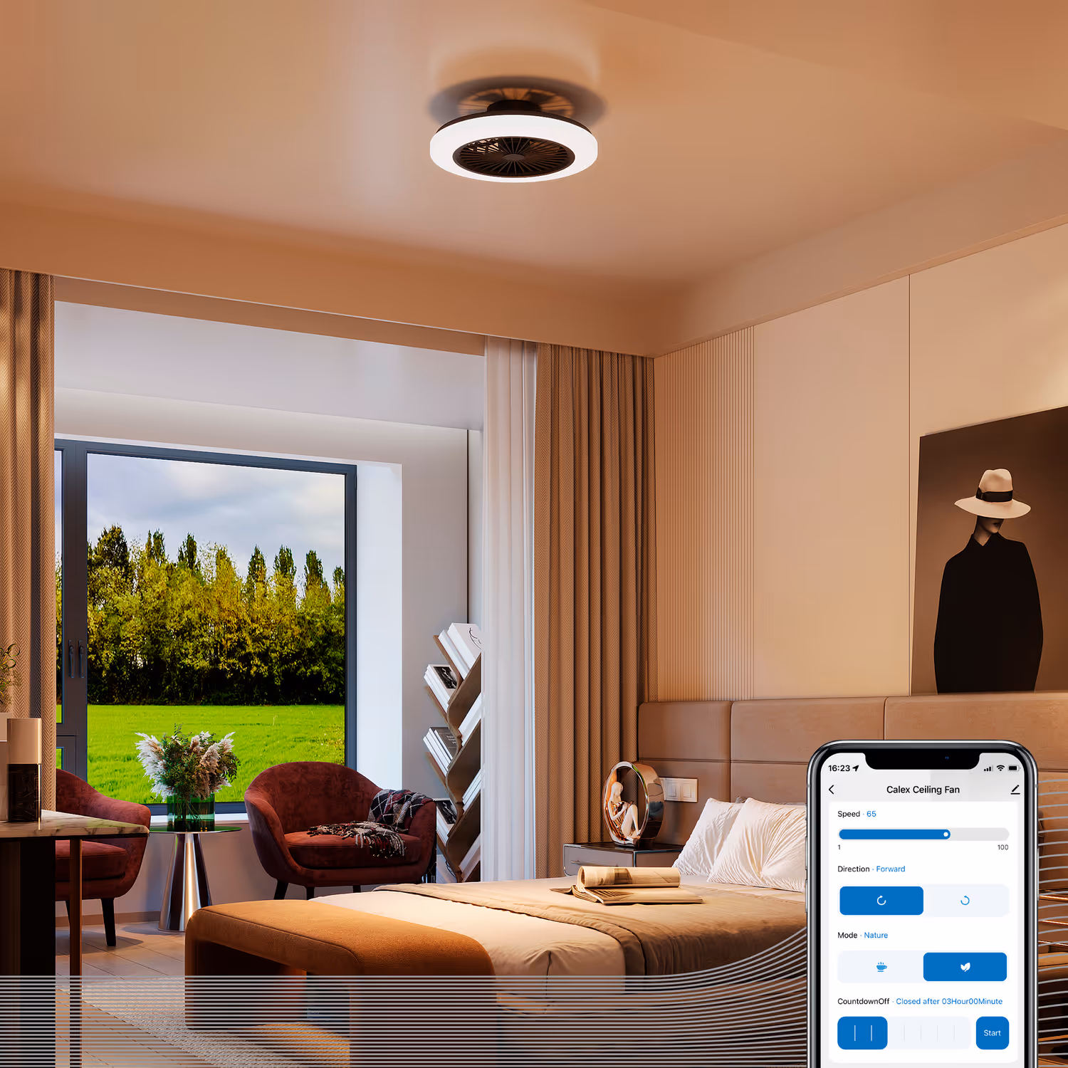 Calex Calex Ceiling Fan - 50cm - Incl. Remote