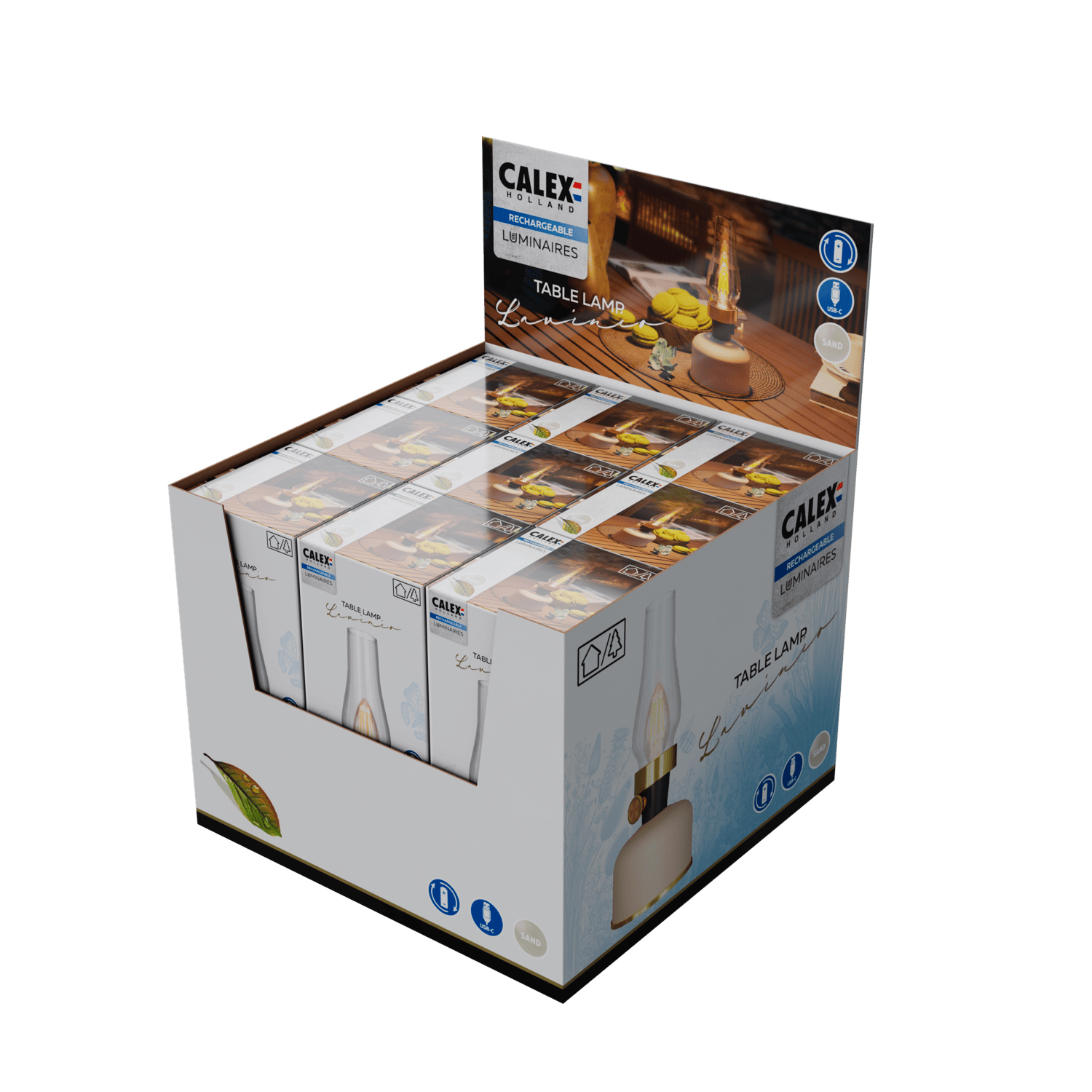 Calex Calex Lavinio Rechargeable Table Light - Sand