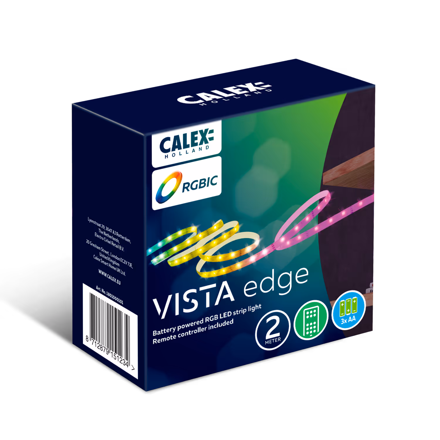 Calex Calex LED Strip Battery - 2M - RGBIC + CCT