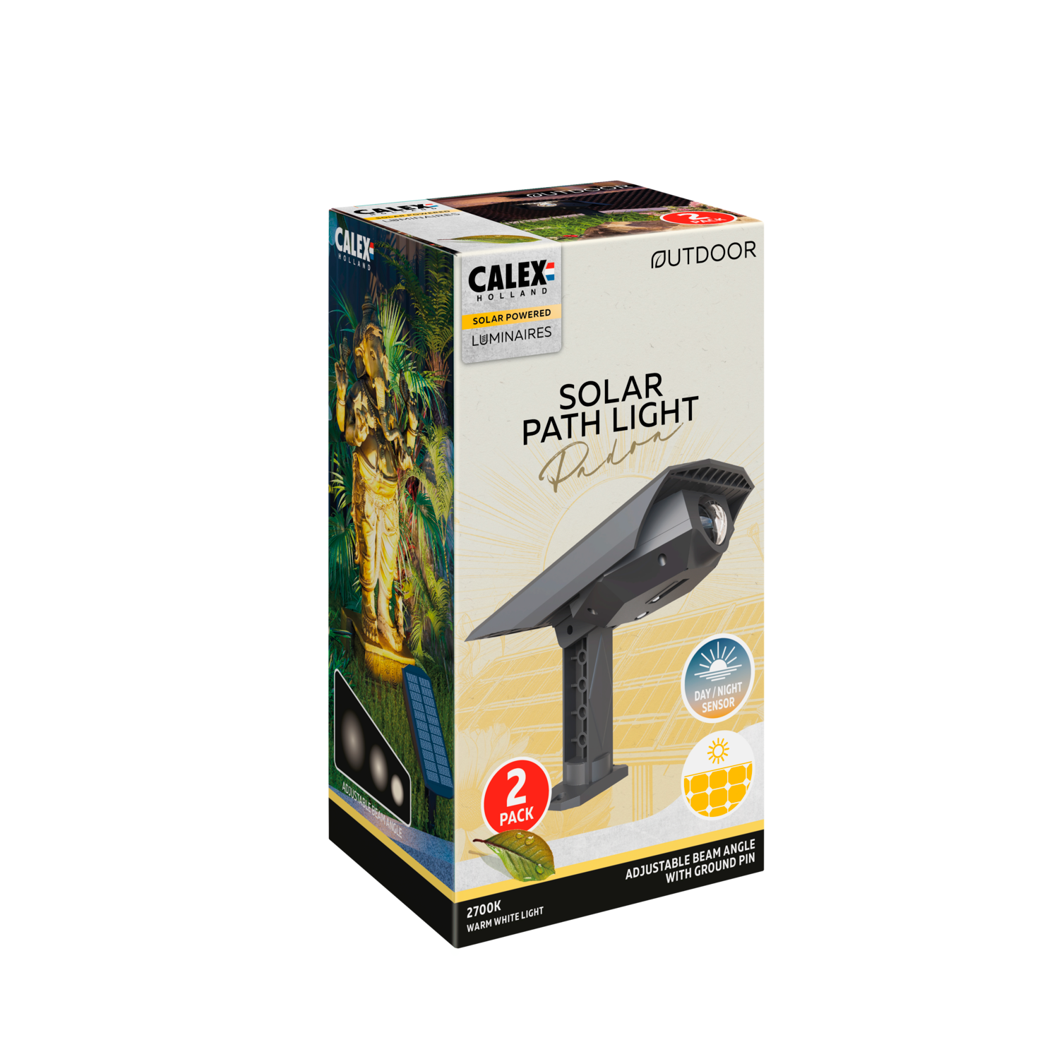 Calex Calex Padoa Solar Garden Spot - 2 Pack - Black