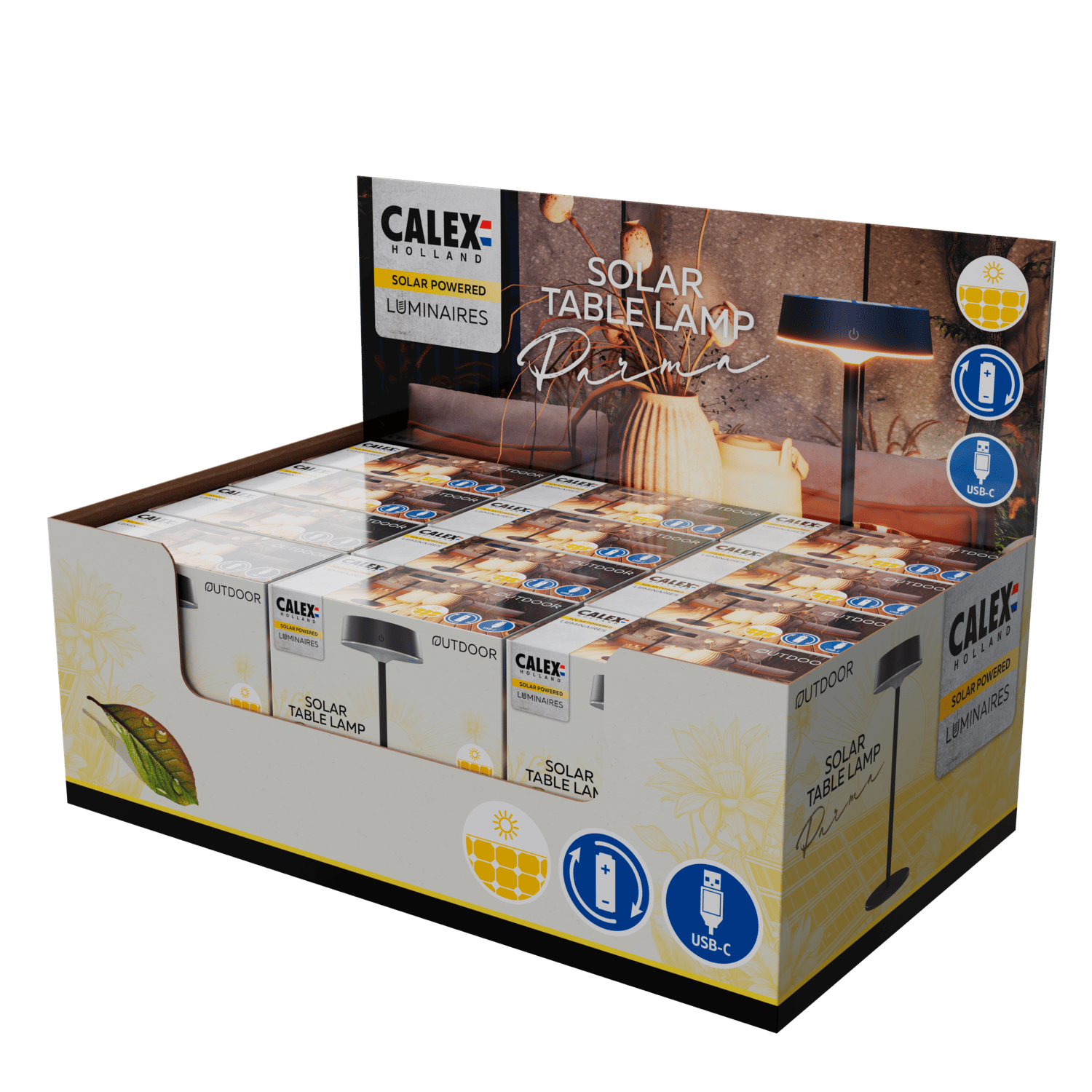 Calex Calex Parma Solar Table Light - Black