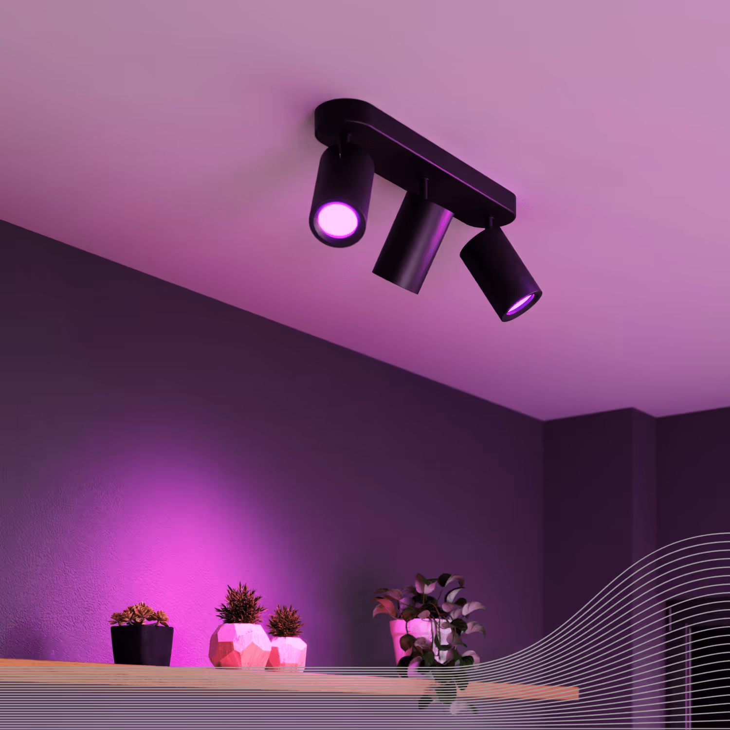 Calex Calex Smart Ceiling Light - 3 Light Spot - Black