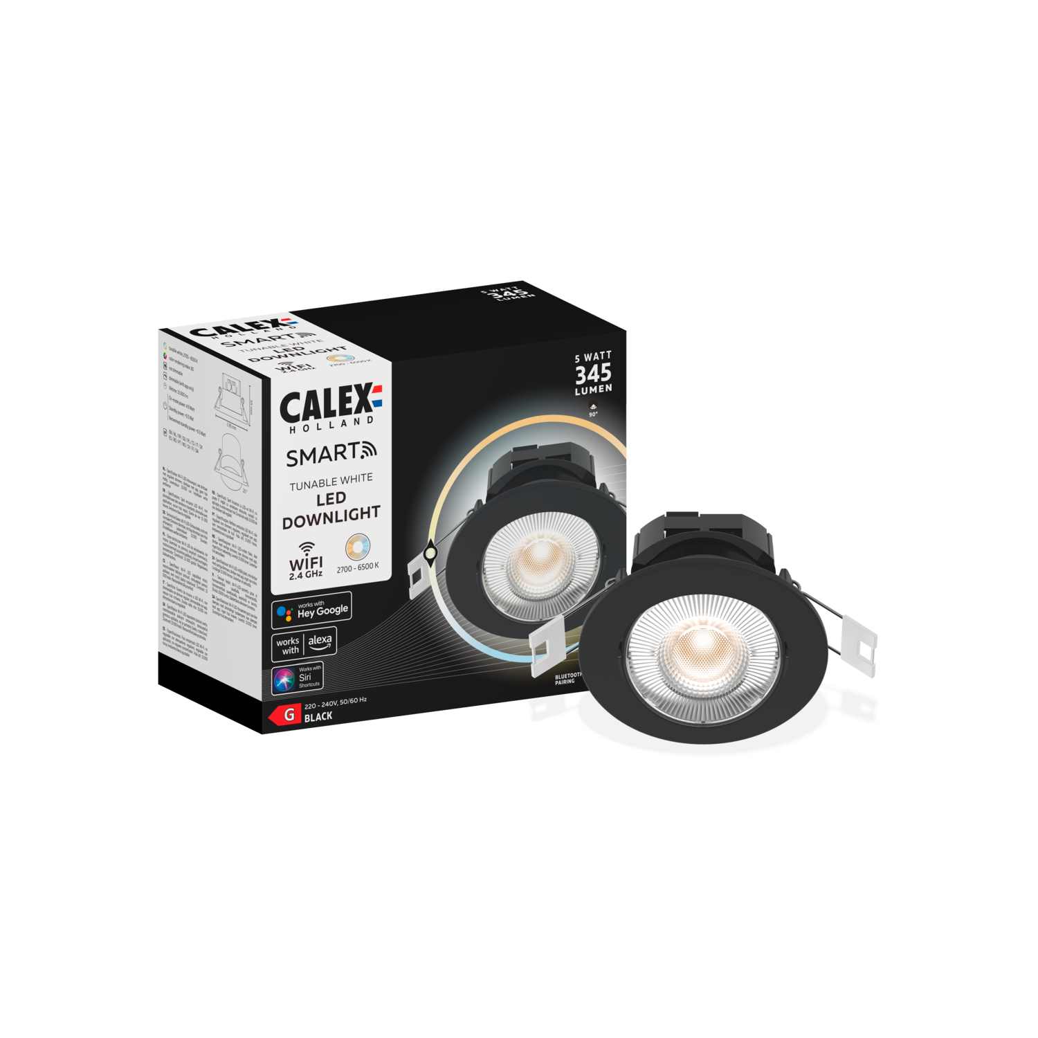 Calex Calex Smart Downlight - CCT - Black
