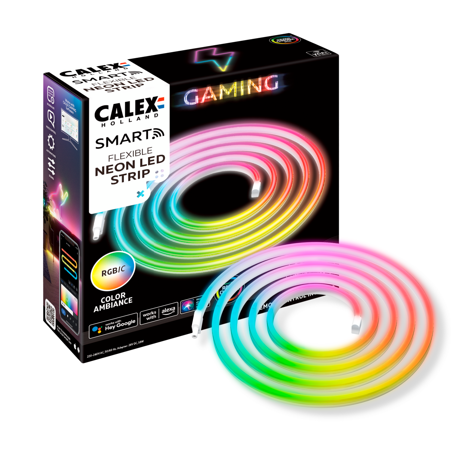 calex Calex Smart Neon Flex Strip Light - 2m - RGBIC