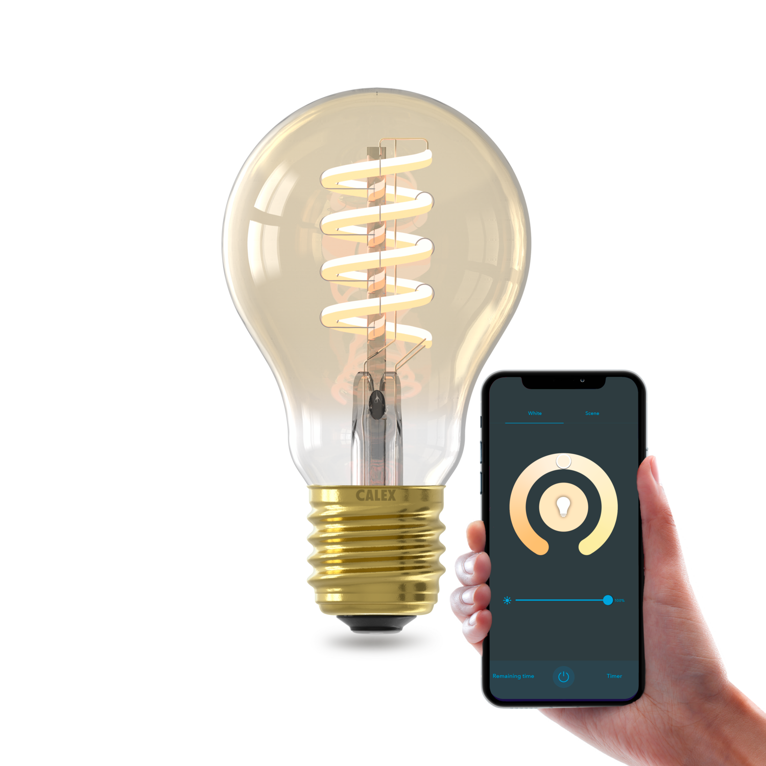 Calex Calex Smart Spiral LED Bulb - E27 - A60 - CCT - Gold