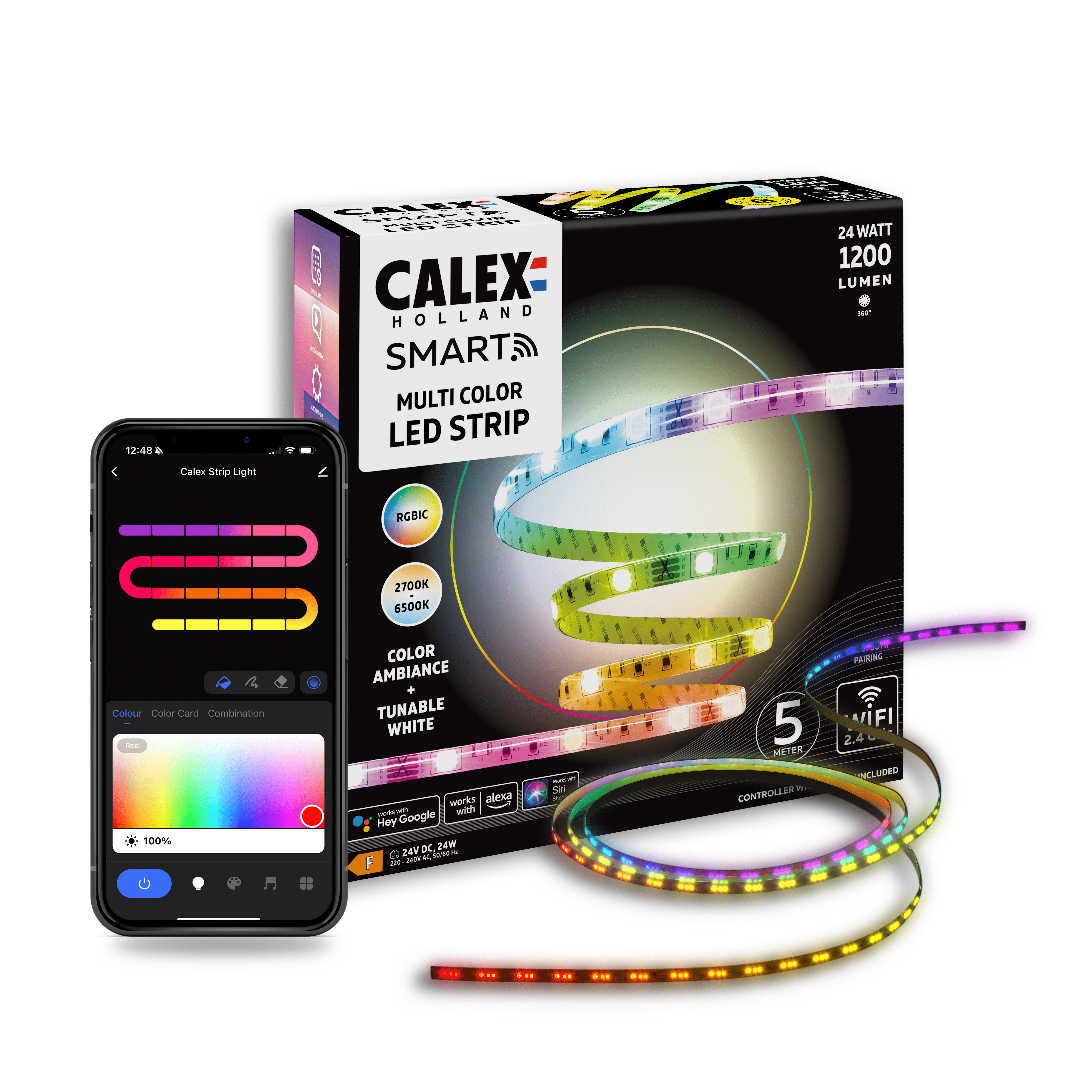 Calex Calex Smart Strip Light - 2m - RGBIC + CCT