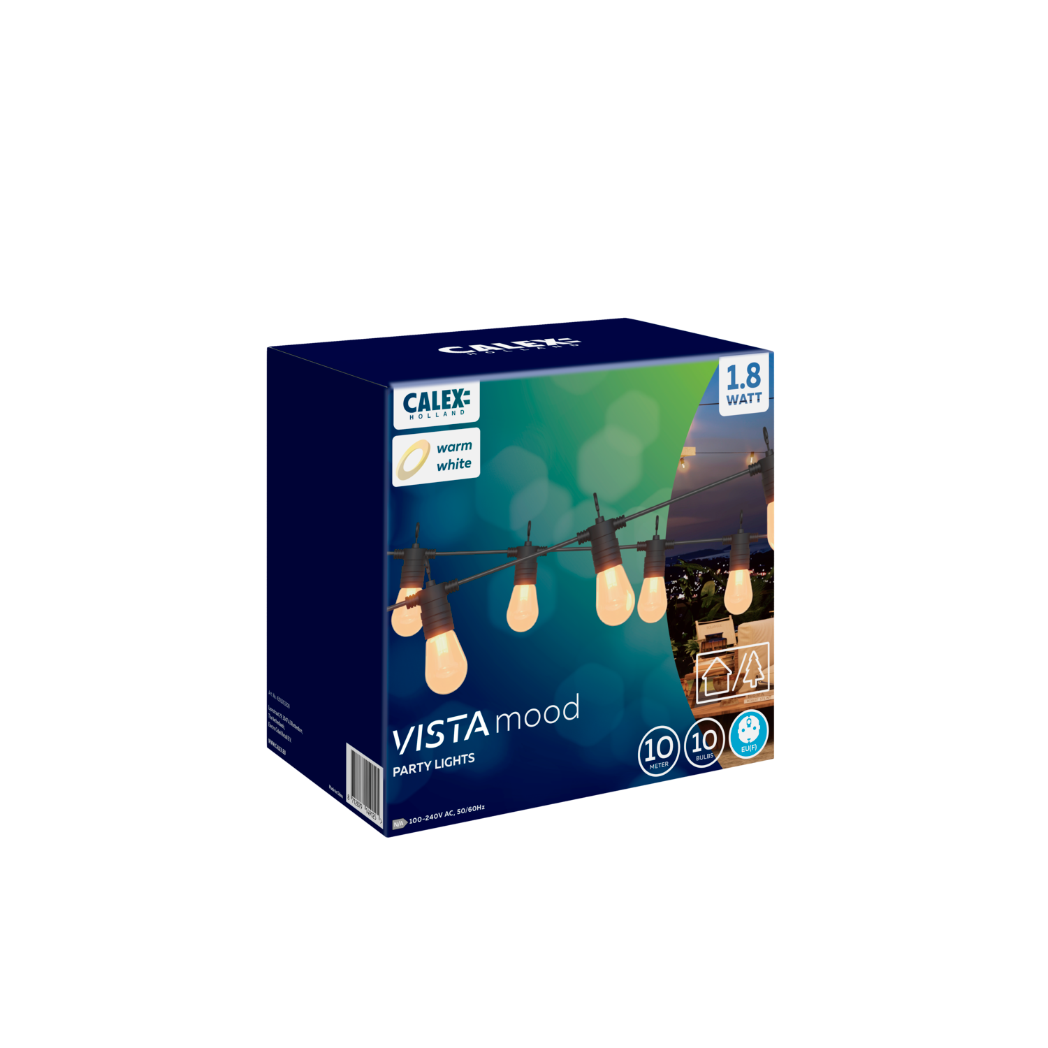 Calex Calex String Light 10M - Warm White - 10 Bulbs