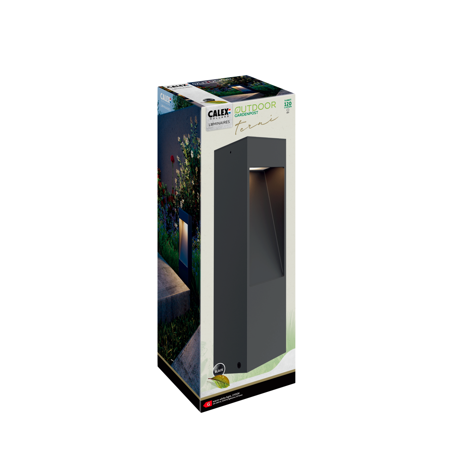 Calex Calex Terni Garden Post - Black